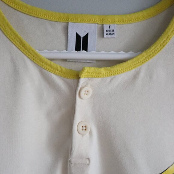 BTS Women White Small/Med Stretch Melting Butter‎ Pyjama Long Sleeve Polo Top - Picture 5 of 12